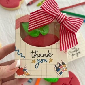 Teacher Thank You Apple Cookie